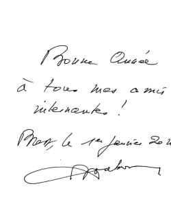 Janvier 2010 - Jean-François présente ses vœux aux internautes