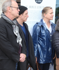 18 avril 2018 : Hervé Bellec, Christophe Miossec et Irène Frachou aux Jardins de lecture des Capucins (Brest)