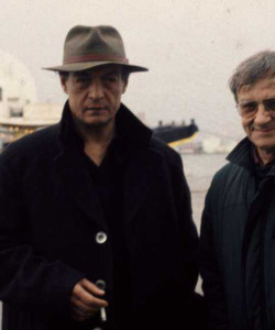 1988 - Avec Philippe Leotard sur le tournage des « Sirènes de minuit »